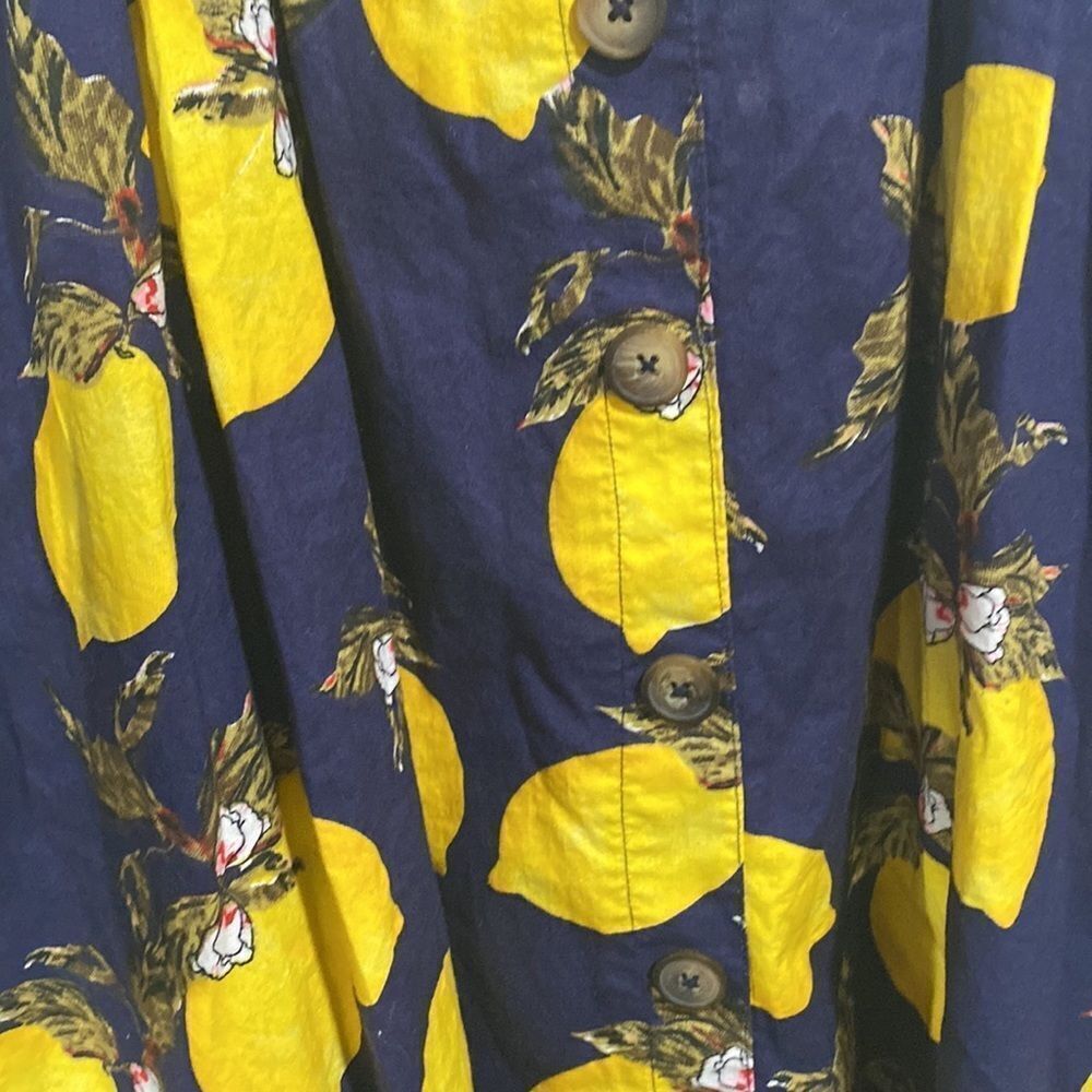Truly 4 you lemon novelty print midi skirt size medium - Picture 2 of 7